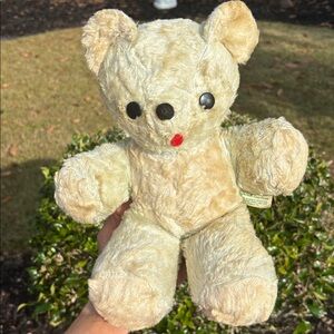 GUND CREATION J SWEDLIN retro Plush TEDDY BEAR Button Eyes 50s sani-foam vintage